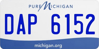 MI license plate DAP6152