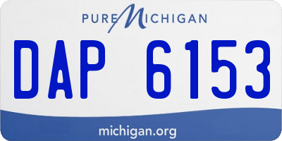 MI license plate DAP6153