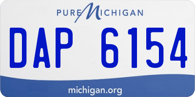 MI license plate DAP6154