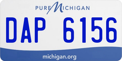 MI license plate DAP6156
