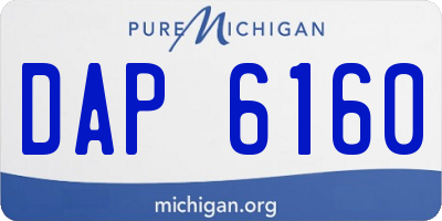 MI license plate DAP6160