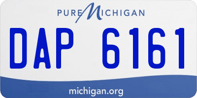 MI license plate DAP6161