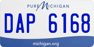 MI license plate DAP6168