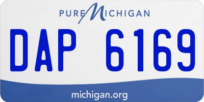 MI license plate DAP6169