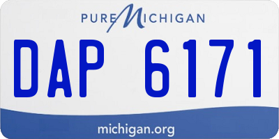 MI license plate DAP6171