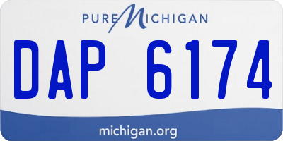MI license plate DAP6174