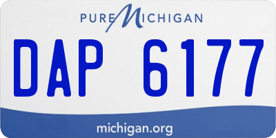MI license plate DAP6177