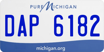 MI license plate DAP6182