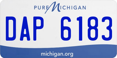 MI license plate DAP6183