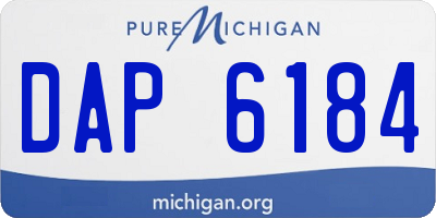 MI license plate DAP6184