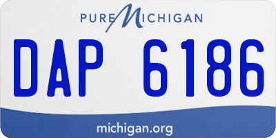 MI license plate DAP6186