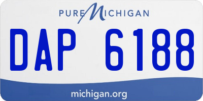 MI license plate DAP6188