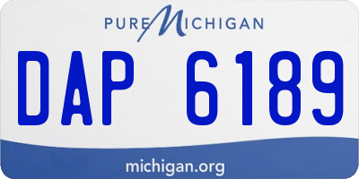 MI license plate DAP6189