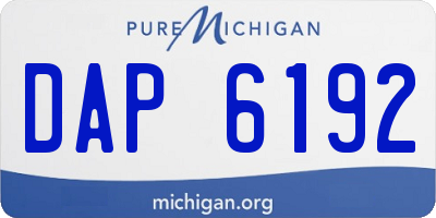 MI license plate DAP6192