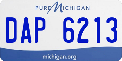 MI license plate DAP6213