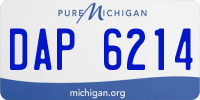 MI license plate DAP6214