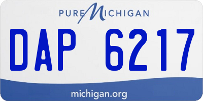 MI license plate DAP6217
