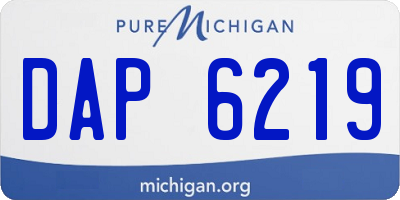 MI license plate DAP6219