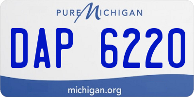 MI license plate DAP6220