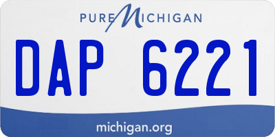 MI license plate DAP6221