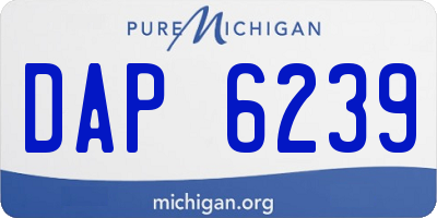 MI license plate DAP6239