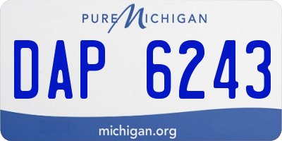 MI license plate DAP6243