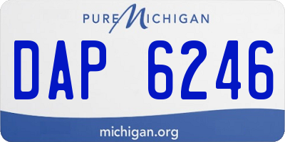MI license plate DAP6246