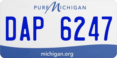 MI license plate DAP6247