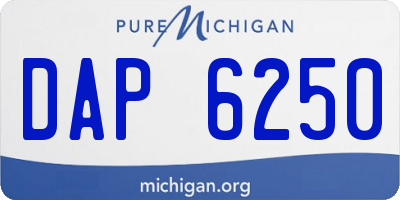 MI license plate DAP6250