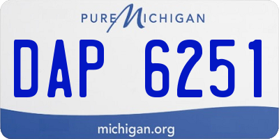 MI license plate DAP6251