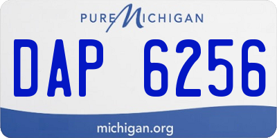 MI license plate DAP6256