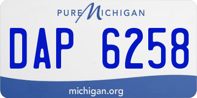 MI license plate DAP6258