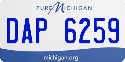 MI license plate DAP6259