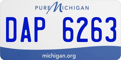 MI license plate DAP6263