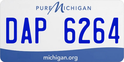 MI license plate DAP6264