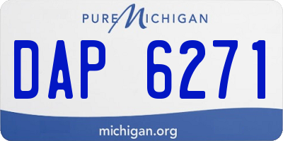 MI license plate DAP6271