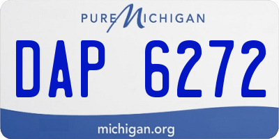 MI license plate DAP6272