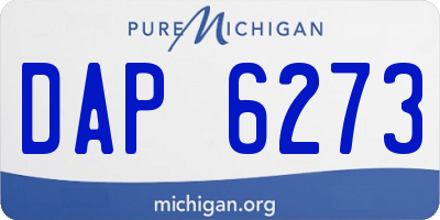 MI license plate DAP6273
