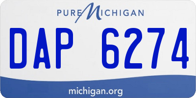 MI license plate DAP6274