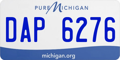MI license plate DAP6276