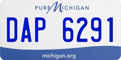 MI license plate DAP6291