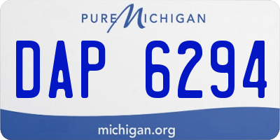 MI license plate DAP6294