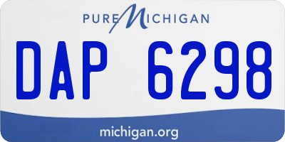 MI license plate DAP6298