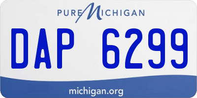 MI license plate DAP6299