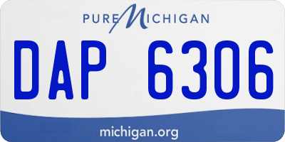 MI license plate DAP6306
