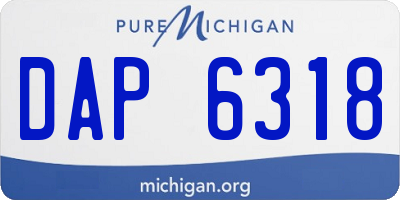 MI license plate DAP6318