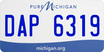 MI license plate DAP6319