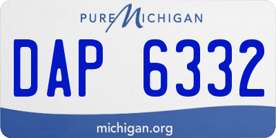 MI license plate DAP6332