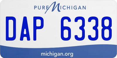 MI license plate DAP6338