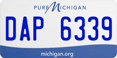 MI license plate DAP6339